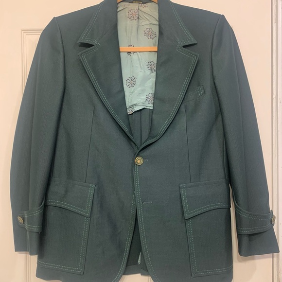 Vintage JCPenney Emerald Green Men’s Suit. 3190 - Picture 2 of 15